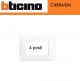 PLACCA 4 POSTI BTICINO LUNA BIANCO C4804/BN