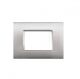PLACCA 3P SILVER METALLO COMPATIBILE AIR BTICINO
