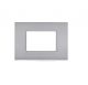 PLACCA 3P GRIGIO CHIARO METALLO COMPATIBILE AIR BTICINO