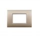 PLACCA 3P CHAMPAGNE METALLO COMPATIBILE AIR BTICINO