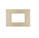PLACCA 3P ORO SPAZZOLATO METALLO COMPATIBILE AIR BTICINO