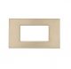 PLACCA 4P ORO SPAZZOLATO METALLO COMPATIBILE AIR BTICINO