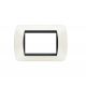 PLACCA 3 POSTI COMPATIBILE BTICINO LIVING INTERNATIONAL/LIGHT BIANCO CX3-01