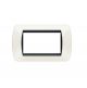 PLACCA 4 POSTI COMPATIBILE BTICINO LIVING INTERNATIONAL/LIGHT BIANCO CX4-01