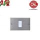 PLACCA 1P OTTONE CROMO SATINATO COMPATIBILE  MAGIC ECO1-CS
