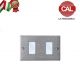 PLACCA 2P OTTONE CROMO SATINATO serie MAGIC ECO2-CS