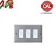 PLACCA 3P OTTONE CROMO SATINATO COMPATIBILE MAGIC ECO3-CS