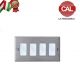 PLACCA 4P OTTONE CROMO SATINATO serie MAGIC ECO4-CS