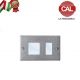 PLACCA SCHUKO+1P OTTONE CROMO SATINATO serie MAGIC