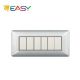 PLACCA 6P ALLUMINIO CHIARO EASY COMPATIBILE MATIX ECSE9806AC