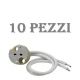 PORTALAMPADA MR16 GU5.3 10 PEZZI CERAMICA FARETTO ATTACCO 12V