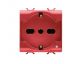 PRESA SCHUKO 2P+T 16A BIVALENTE ROSSO GEWISS CHORUS GW10214