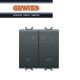 DOPPIO PULSANTE 1P NA 16A SU-GIU-STOP GEWISS CHORUS NERO GW12160F