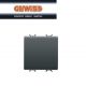 PULSANTE 1P NA 16A 2 MODULI GEWISS CHORUS NERO GW12171