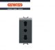 PRESA 2P+T 16A BIVALENTE GEWISS CHORUS NERO GW12203.