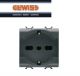 PRESA SCHUKO 2P+T 16A BIVALENTE GEWISS CHORUS NERO GW12204.