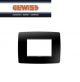 PLACCA ONE 3 POSTI GEWISS CHORUS GW16103TN NERO