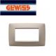 PLACCA ONE 4 POSTI GEWISS CHORUS GW16104TC CANAPA