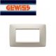 PLACCA ONE 4 POSTI GEWISS CHORUS GW16104TI AVORIO