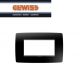 PLACCA ONE 4 POSTI GEWISS CHORUS GW16104TN NERO
