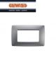 PLACCA ONE 4 POSTI GEWISS CHORUS GW16104VT TITANIO