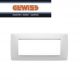 PLACCA ONE 6 POSTI GEWISS CHORUS GW16106TB BIANCO