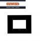 PLACCA GEO 3 POSTI GEWISS CHORUS GW16403TN NERO