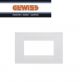 PLACCA GEO 4 POSTI GEWISS CHORUS GW16404TB BIANCO LATTE