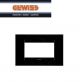 PLACCA GEO 4 POSTI GEWISS CHORUS GW16404TN NERO