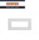 PLACCA GEO 6 POSTI GEWISS CHORUS GW16406TB BIANCO LATTE