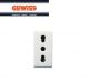 PRESA GEWISS BIVALENTE 2P+T 16A SYSTEM WHITE GW20203