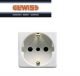 PRESA BIVALENTE BOSCH 2P+T 16A GEWISS SYSTEM WHITE GW20205