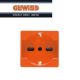 PRESA SCHUKO 2P+T 16A BIVALENTE ARANCIO GEWISS SYSTEM GW20287