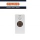 PRESA COASSIALE TV DIRETTA CONNETTORE IEC M GEWISS SYSTEM WHITE GW20381