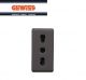 PRESA GEWISS BIVALENTE 2P+T 16A SYSTEM BLACK GW21203