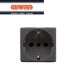 PRESA SCHUKO 2P+T 16A GEWISS SYSTEM BLACK GW21205