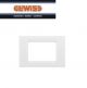PLACCA 3 POSTI GEWISS SYSTEM VIRNA GW22103 BIANCO