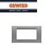 PLACCA VIRNA 4 POSTI GEWISS SYSTEM GW22284 TITANIO METALLIZZATO