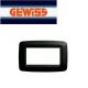PLACCA 4P NERO GEWISS PLAYBUS YOUNG GW32304