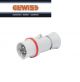 SPINA INDUSTRIALE MOBILE IP44/IP54 3P+N+T 16A 400V 6H GEWISS GW60009H ROSSO
