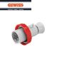 SPINA INDUSTRIALE MOBILE HP 3P+T 16A 230V 6H GEWISS GW60030H ROSSO