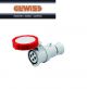 PRESA INDUSTRIALE MOBILE DIRITTA HP 3P+T 16A 400V 6H GEWISS GW62030H ROSSO