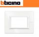 PLACCA 3 POSTI BTICINO LIVING AXOLUTE AIR COLORE BIANCO HA4803HD