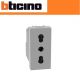 PRESA BIPASSO 16A BTICINO MATIX GO GRIGIO JG4180