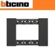 PLACCA 3 MODULI NERO BTICINO LIVING NOW TECNOPOLIMERO KA4803KG