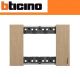 PLACCA 3 POSTI BTICINO LIVING NOW LEGNO ROVERE KA4803LM