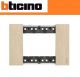 PLACCA 3 MODULI ORO BTICINO LIVING NOW ZAMA A4803ZW