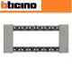 PLACCA 6P ACCIAIO BTICINO LIVING NOW KA4806ZG