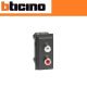 MODULO DOPPIO RCA BTICINO LIVING NOW NERO KG4269R