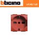 PRESA SCHUKO BIVALENTE 10/16A BTICINO LIVING LIGHT L4140/16R ROSSO